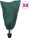 vidaXL - Plantenhoezen - met - trekkoord - 8 - st - 70 - g/m² - 0,8x0,8 - m
