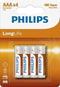 Philips R03 - Alkaline AAA-Batterijen - 118% meer vermogen - 10 jaar stroombehoud (4 stuks)