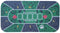Hotgames Pokerkleed - Texas Hold’em - 180 x 90 cm - Groen neopreen
