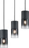 TRIO ROBIN - Hanglamp - 3 lichtpunten - Zwart mat (excl. 3x E27 28W)