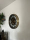 Klok industrieel Amy - grote klok goud - wandklok 54cm