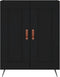 vidaXL - Dressoir - 69,5x34x90 - cm - bewerkt - hout - zwart