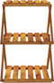 vidaXL - Schappenkast - inklapbaar - 3-laags - 43x31x63 - cm - acaciahout - bruin