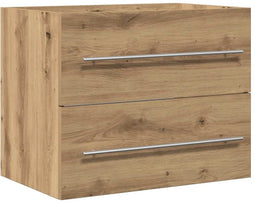 vidaXL - Wastafelkast - 60x38,5x48 - cm - spaanplaat - ambachtelijk - eikenkleurig