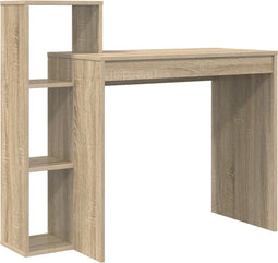 vidaXL - Bureau - met - Opslag - Sonoma - Eiken - 100x40x90 - cm - Van - Hout