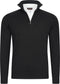 Cappuccino Italia - Heren Trui Mock Zip Pullover - Zwart - Maat XL