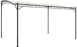 vidaXL - Luifel - 4x3 - m - 180 - g/m² - stof - en - staal - crèmekleurig