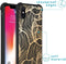 iMoshion Hoesje Geschikt voor iPhone Xs / X Hoesje Met Koord - iMoshion Design Hoesje met Koord - Goud / Zwart / Golden Leaves