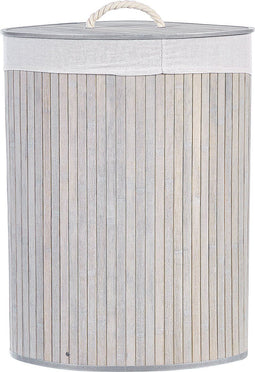 Beliani MATARA - Mand - Grijs - Bamboehout