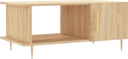 vidaXL - Salontafel - 90x50x40 - cm - bewerkt - hout - sonoma - eikenkleurig