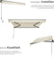 tectake® Ornella - Zonnescherm met Knikarm - 300 x 250 cm - Waterafstotend - Beige