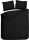 Heckettlane Dekbedovertrek Punto - Bedlinnen met Stippen - 240x220 - Zwart - Dekbedhoes van 100% Katoen-Satijn