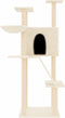 vidaXL - Kattenmeubel - met - sisal - krabpalen - 143 - cm - crèmekleurig