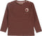 Tumble 'N Dry Gelena - Longsleeve - Biokatoen met tijger-patch - Antraciet/lichtbruin