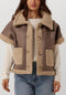 NUKUS Athena Gilet - Blazer zonder mouwen - Taupe - Maat S