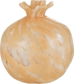 J-Line vaas Melissa - glas - beige - small - Ø 12 cm