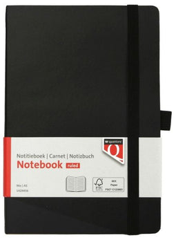 Quantore - Notitieboek A5 flex lijn 192blz 80gr zwart