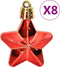 vidaXL - 111-delige - Kerstballenset - polystyreen - rood