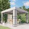 vidaXL - Prieel - met - dubbel - dak - 3x6 - m - wit