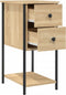 vidaXL - Nachtkastjes - 2 - st - 32x42x70 - cm - bewerkt - hout - sonoma - eikenkleurig