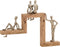 J-Line decoratie Figuren 4 Relax Trap - aluminium/hout - zilver/naturel