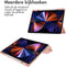 imoshion Tablet Hoes - Geschikt voor iPad Pro 12.9 (2022) / Pro 12.9 (2021) / Pro 12.9 (2020) / Pro 12.9 (2018) - Trifold Hardcase Bookcase - Roze