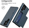 imoshion Hoesje Geschikt voor Samsung Galaxy S23 Ultra Hoesje - Ruimte voor 2 pasjes - imoshion Backcover met pasjeshouder - Donkerblauw
