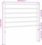 vidaXL - Hoofdbord - metaal - wit - 75 - cm