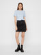 Pieces PCRIA SS FOLD UP SOLID TEE NOOS - T-shirt - Ronde hals korte mouwen - Kentucky Blue