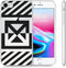 iMoshion Hoesje Geschikt voor iPhone 7 / 8 / SE (2020) / SE (2022) Hoesje Siliconen - iMoshion Design hoesje - Transparant / Graphic Stripes