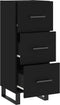vidaXL - Dressoir - 34,5x34x90 - cm - bewerkt - hout - zwart