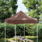 vidaXL - Partytentdak 270 g/m² - 2x2 m UV- en waterbestendig - bruin