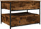 vidaXL - Salontafel - 70x50x50 - cm - bewerkt - hout - en - metaal - gerookt - eiken