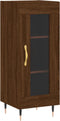 vidaXL - Dressoir - 34,5x34x90 - cm - bewerkt - hout - bruin - eikenkleur