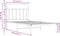 vidaXL - Bedframe - met - hoofdbord - metaal - zwart - 100x200 - cm