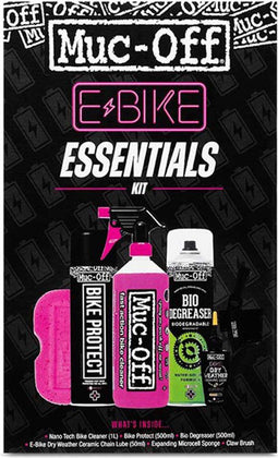 Muc-Off E-BIKE KIT - Onderhoudsset - Inclusief Nano Tech Cleaner en Bike Protect - Zwart