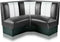 Bel Air Dinerbank Quarter Circle Booth HW-120-120 Zwart