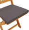 vidaXL - Opvouwbare - Tuinstoelen - met - Grijze - Kussen - 2 - stuks - Massief - Acaciahout