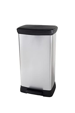 Curver Deco Bin Duo - Prullenbak - 2x 23L - Soft-Close - Metallic (2 stuks)
