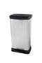 Curver Deco Bin Duo - Prullenbak - 2x 23L - Soft-Close - Metallic (2 stuks)
