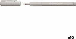 Permanente markeerstift Faber-Castell Broadpen Pastel Grijs (10 Stuks)