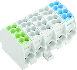 Verdeelblok Weidmüller WPD 501 2X25/2X16 1XGN/3XGY/1XBL 1562140000 Groen, Lichtgrijs, Blauw 1 stuk(s)