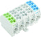 Verdeelblok Weidmüller WPD 501 2X25/2X16 1XGN/3XGY/1XBL 1562140000 Groen, Lichtgrijs, Blauw 1 stuk(s)