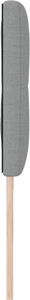 vidaXL - Hoofdbord - met - Knopen - - - Lichtgrijs - - - 200 - cm - - - Stof