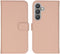 Selencia Samsung Galaxy S24 - Echt Lederen Bookcase - 3 Pashouders - Dusty Pink