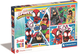 Clementoni Kinderpuzzels - Spidey & His Amazing Friends 3 Puzzels van 48 Stukjes, Puzzel, 4+ jaar - 25282