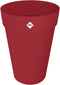 Elho Loft Urban Rond Hoog 35 - Bloempot voor Buiten - Ø 33.5 x H 45.3 cm - Theater rood