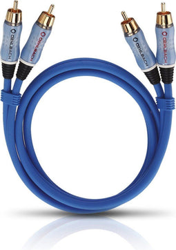 Oehlbach BEAT! INTERLINK Blue - Audio-cinchkabel 0.5m - Coaxiale opbouw - Blauw