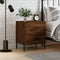 vidaXL - Nachtkastje - 40x35x47,5 - cm - bewerkt - hout - bruin - eikenkleur