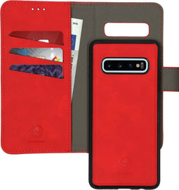 iMoshion Hoesje Geschikt voor Samsung Galaxy S10 Hoesje Met Pasjeshouder - iMoshion Uitneembare 2-in-1 Luxe Bookcase - Rood